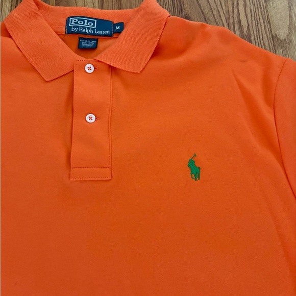 Polo Ralph Lauren Orange Medium Shirt Classic Style - Picture 3 of 7